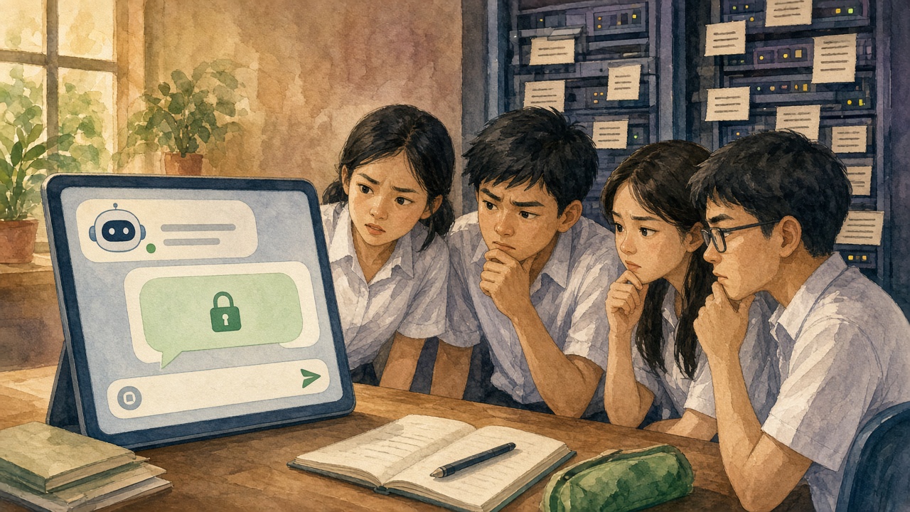 Mâu thuẫn giữa lời hứa bảo mật trên giao diện và việc lưu nhật kí phía sau.