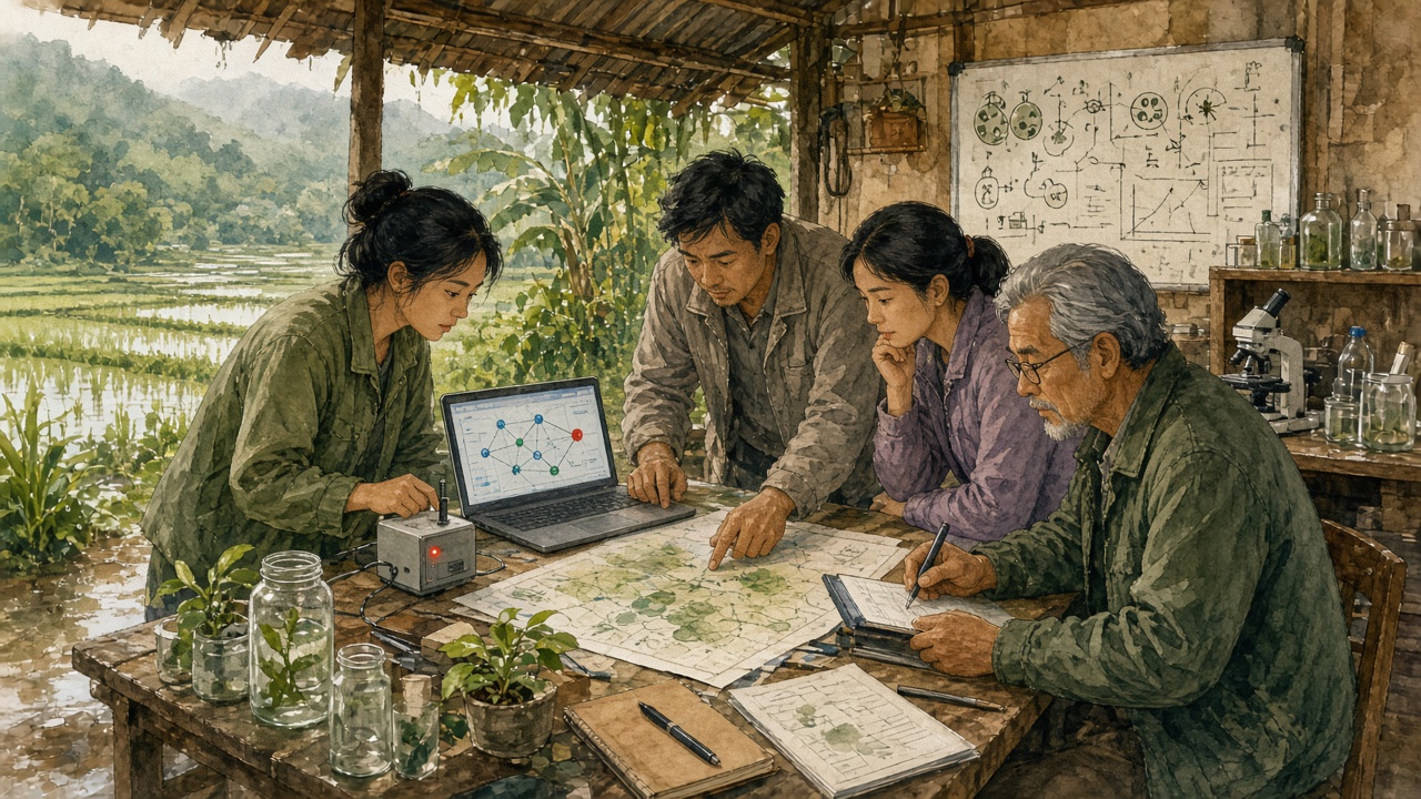 Nhóm lần theo luồng: cảm biến ướt — ảnh khác phân bố — mô hình tự tin sai — người trực không có quy trình.