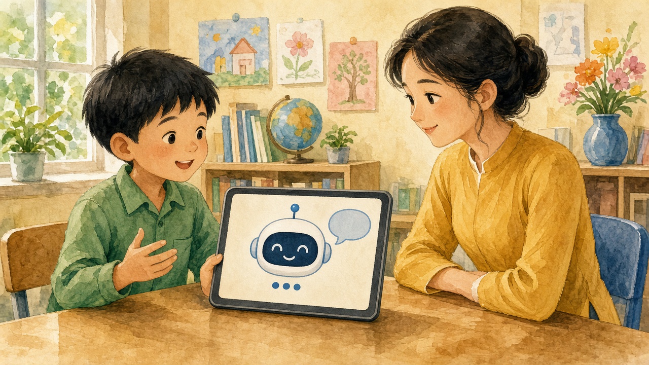Học sinh nói lịch sự với chatbot, thầy cô giám sát.