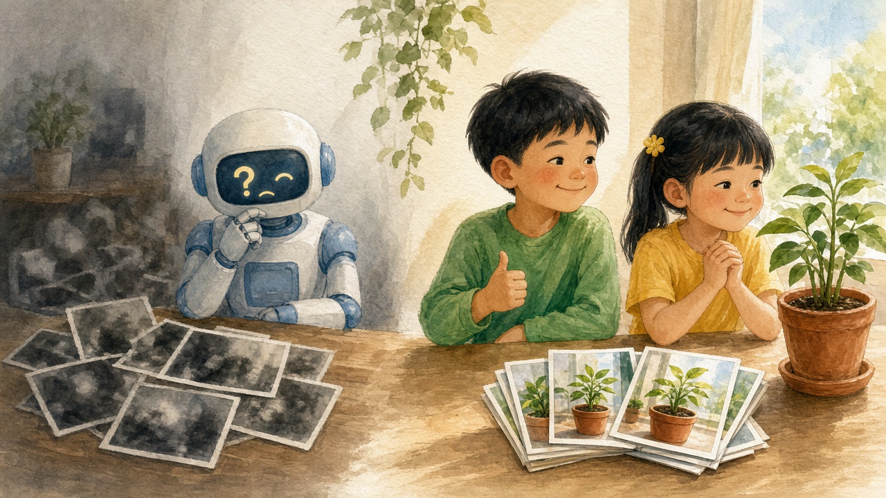 Ảnh mờ làm robot lú lẫn; ảnh rõ giúp robot nhận đúng.